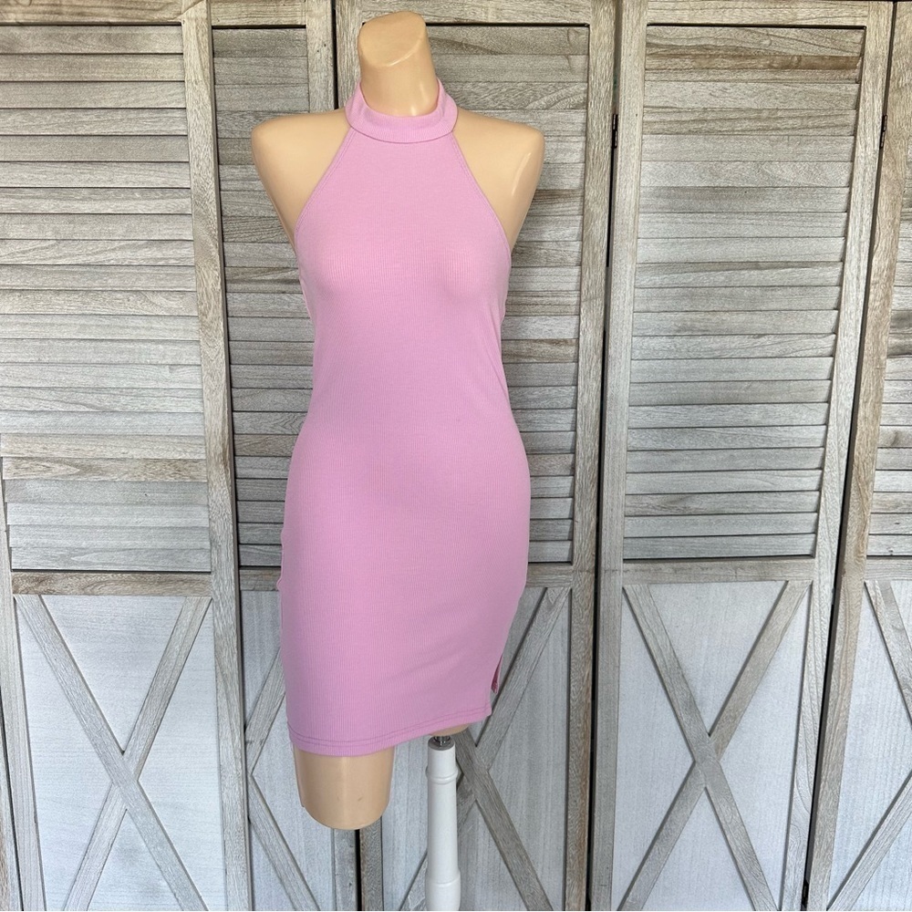 SUPERDOWN ORIANA RIBBED HALTER DRESS - Picture 5 of 13
